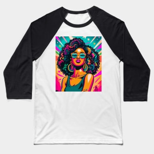 Black Girl Magic Afro Melanin Queen African American Women Baseball T-Shirt